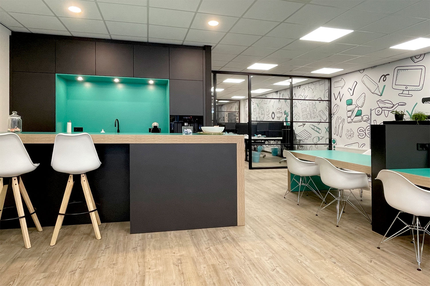 Moderne kantoorinrichting uitzendbureau