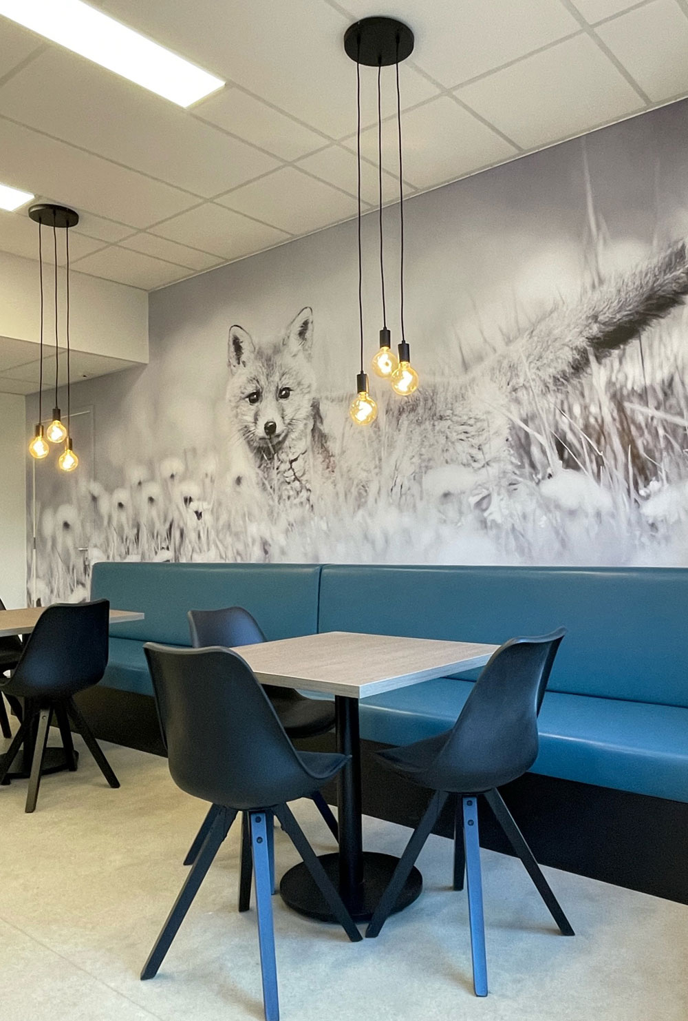 Schoolinrichting basisschool lerarenkamer school De Vos in Voorschoten.