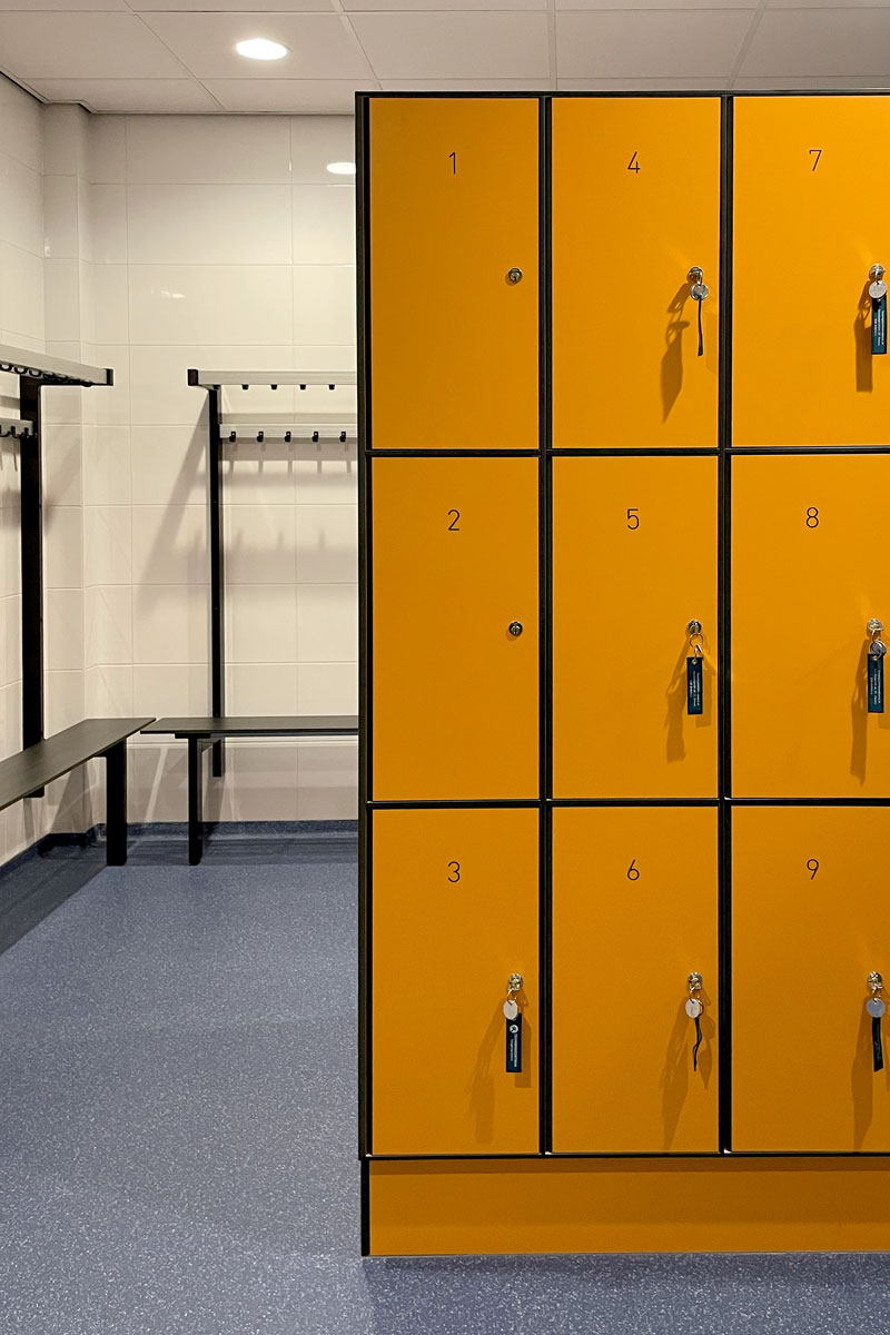 Inrichting fysiotherapie praktijk lockers
