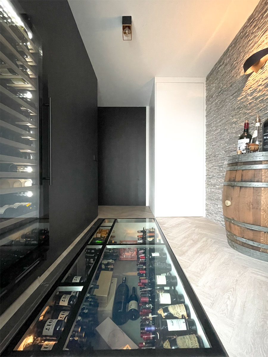 Wijnkelder op maat interieurontwerp woning Utrecht, Soest