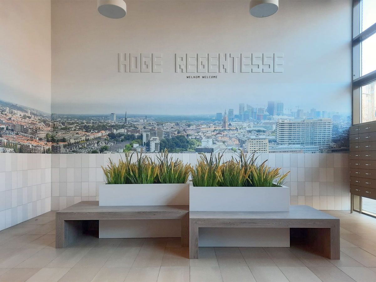 Entree appartementencomplex Den Haag