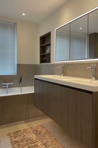 Ontwerp badkamer interieurontwerp woning Houten