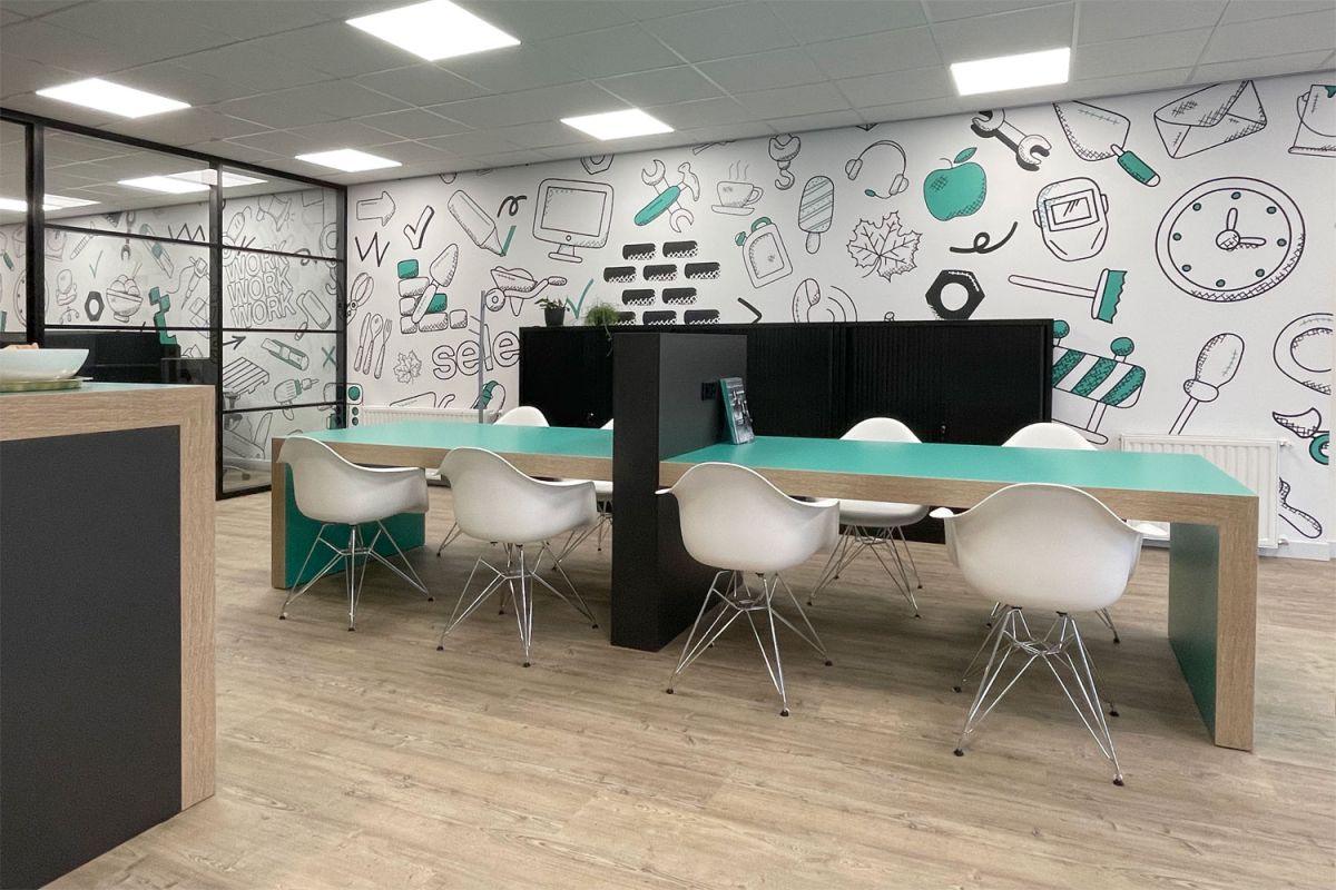 Moderne kantoorinrichting uitzendbureau