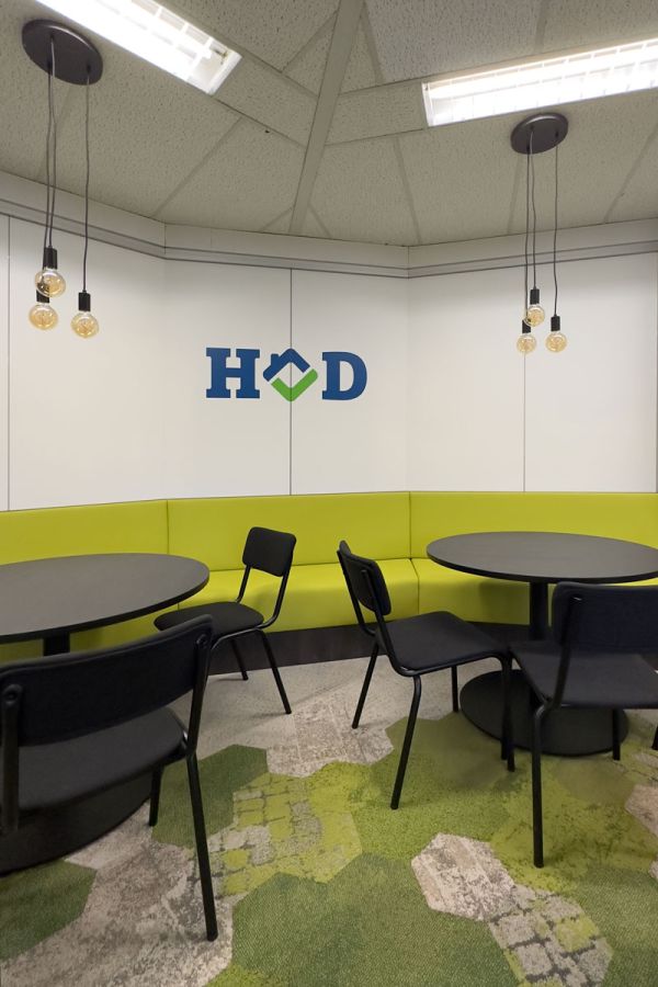 Flexplek ontwerp kantoorruimte HOD Utrecht