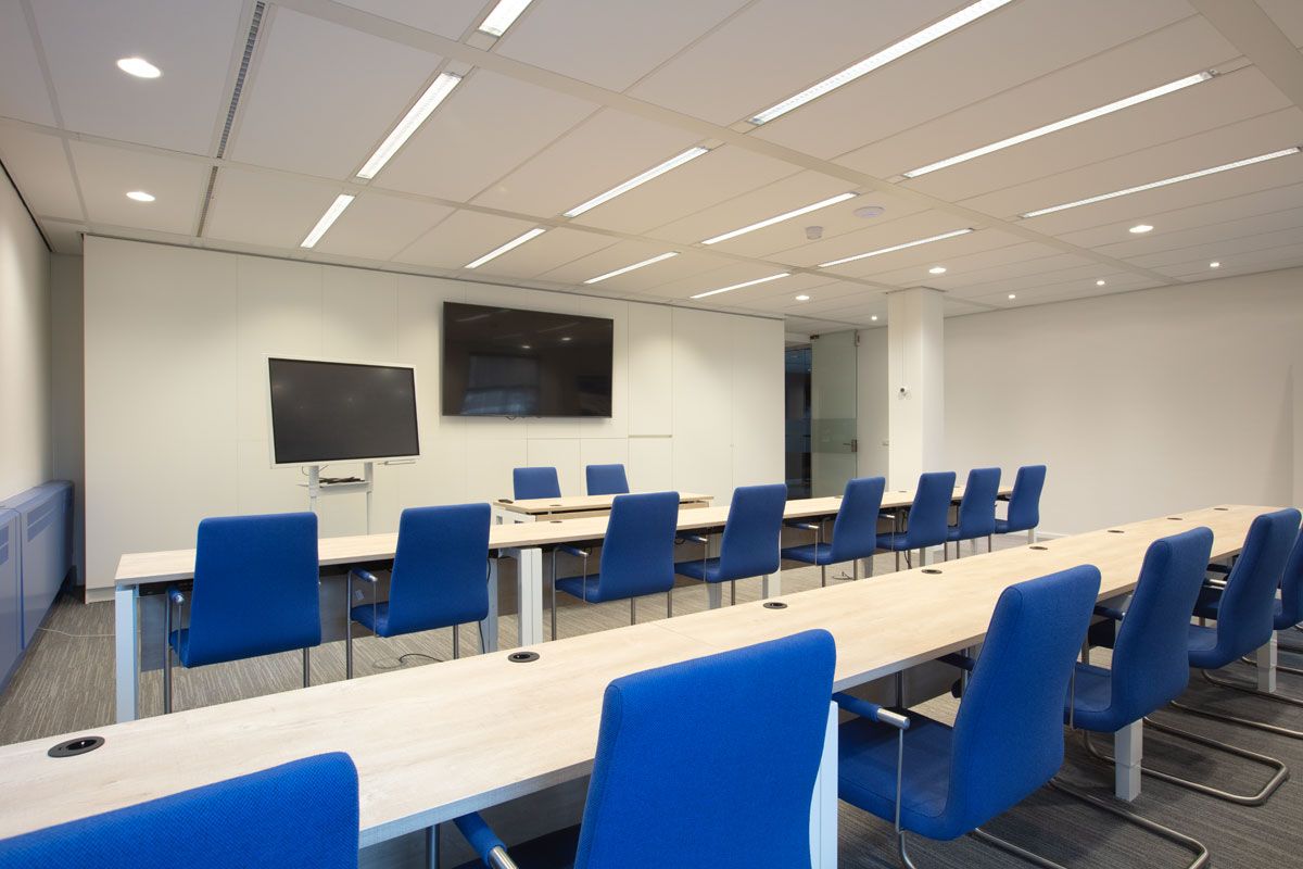 Industrieel interieurontwerp opleidingsruimte voor kantoor Utrecht, Nieuwegein
